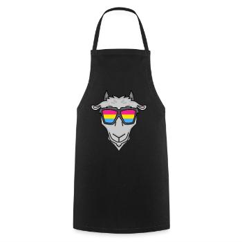 Pansexual Goat Gift - Cooking Apron - black - Front - AI Model Male 185 dark (185cm)
