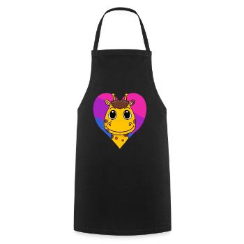 Cadeau Girafe Bisexuelle - Tablier de cuisine - noir - Devant - AI Model Male 185 dark (185cm)