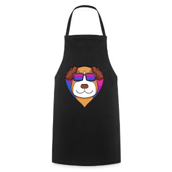 Cadeau bisexuel Jack Russell Terrier chien - Tablier de cuisine - noir - Devant - AI Model Male 185 dark (185cm)