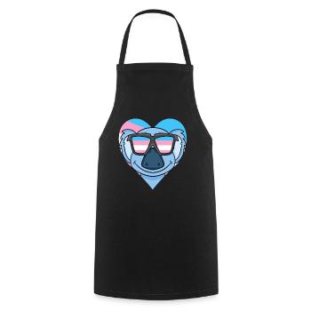 Transgender Transsexuell Koala Geschenk - Kochschürze - Schwarz - Vorne - AI Model Male 185 dark (185cm)