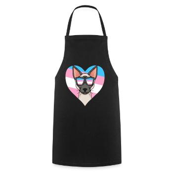 Transgender Transsexuell Siamkatze Katze Geschenk - Kochschürze - Schwarz - Vorne - AI Model Male 185 dark (185cm)