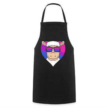Bisexuell Schaf Geschenk - Kochschürze - Schwarz - Vorne - AI Model Male 185 dark (185cm)