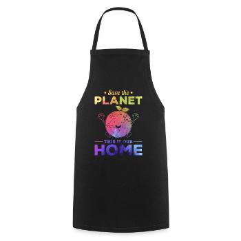 Lustiger Tag der Erde - Rette den Planeten Dies - Kochschürze - Schwarz - Vorne - AI Model Male 185 dark (185cm)
