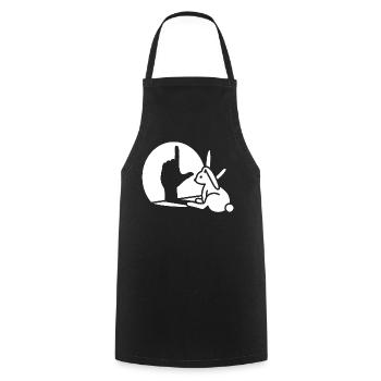 Rabbit Shadow Hand, LOSER Signe Loser - Tablier de cuisine - noir - Devant - AI Model Male 185 dark (185cm)