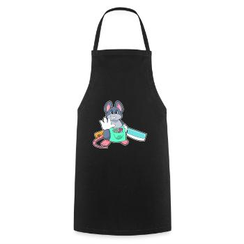 Mouse Hairdresser Razor - Cooking Apron - black - Front - AI Model Male 185 dark (185cm)
