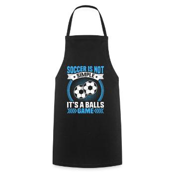 Fußball Ist Ein Ballsport Lustig Fußballspieler - Kochschürze - Schwarz - Vorne - AI Model Male 185 dark (185cm)