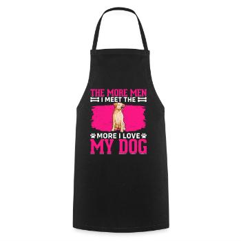 I Love Dog Labrador Retriever Funny - Cooking Apron - black - Front - AI Model Male 185 dark (185cm)