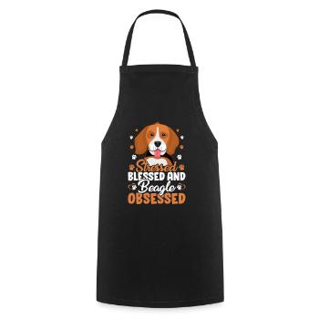 Gesegneter Beagle Besessen Lustiger Hundehalter - Kochschürze - Schwarz - Vorne - AI Model Male 185 dark (185cm)