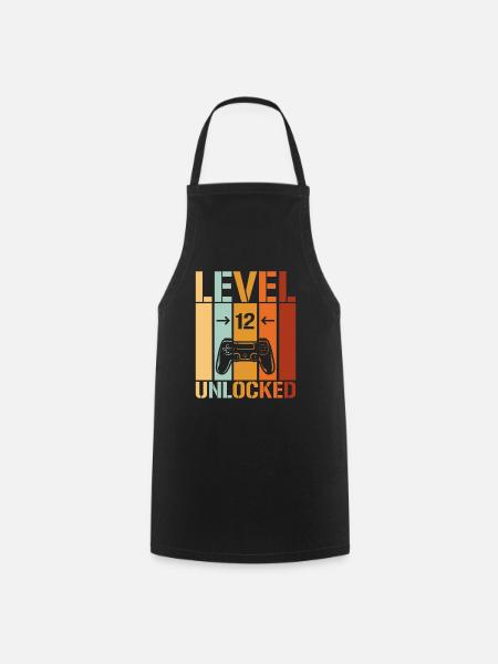12. Geburtstag Level 12 unlocked - Kochschürze - Schwarz