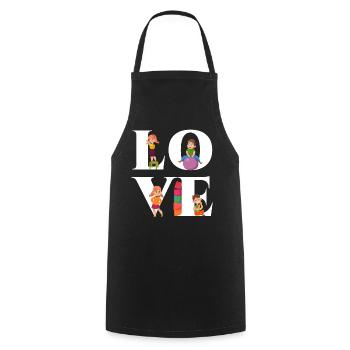 Fournisseur de services de garde d’enfants Enseignant - Tablier de cuisine - noir - Devant - AI Model Male 185 dark (185cm)