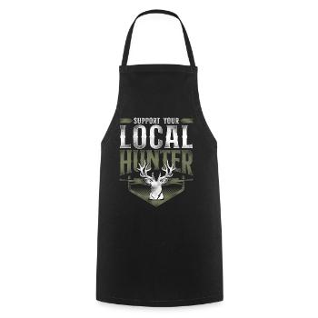 Buck Deer Hunting Hunter Vintage - Cooking Apron - black - Front - AI Model Male 185 dark (185cm)