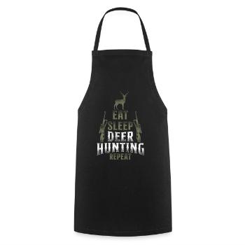 Buck Deer Hunting Hunter Vintage - Kochschürze - Schwarz - Vorne - AI Model Male 185 dark (185cm)