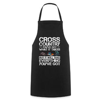 Cross Country Running Crosslauf Geländelauf Laufen - Tablier de cuisine - noir - Devant - AI Model Male 185 dark (185cm)