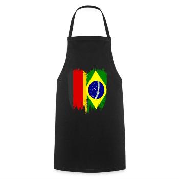Germany Flag Brazil - Cooking Apron - black - Front - AI Model Male 185 dark (185cm)