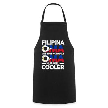 Filipina Philippinenische Oma Philippinen - Kochschürze - Schwarz - Vorne - AI Model Male 185 dark (185cm)