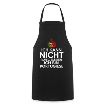 Portugal Portugiese Portugiesisches - Kochschürze - Schwarz - Vorne - AI Model Male 185 dark (185cm)
