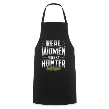 Buck Deer Hunting Hunter Marriage - Cooking Apron - black - Front - AI Model Male 185 dark (185cm)