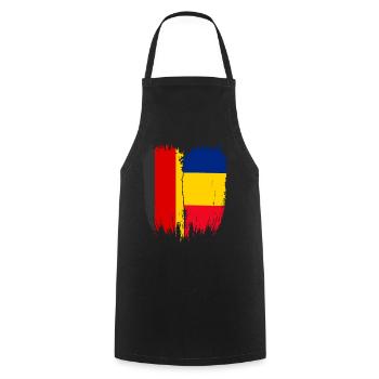 Germany Flag Romania - Cooking Apron - black - Front - AI Model Male 185 dark (185cm)