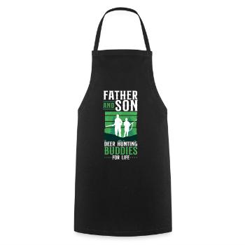 Buck Deer Hunting Hunter Father - Cooking Apron - black - Front - AI Model Male 185 dark (185cm)