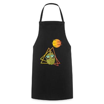 Durian 80s - Cooking Apron - black - Front - AI Model Male 185 dark (185cm)