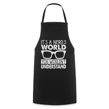 C’est un monde de nerd que vous ne comprendriez pas - Tablier de cuisine - noir - Devant - AI Model Male 185 dark (185cm)