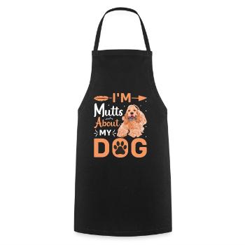 I Am Mutts About Dog Cocker Spaniel - Cooking Apron - black - Front - AI Model Male 185 dark (185cm)