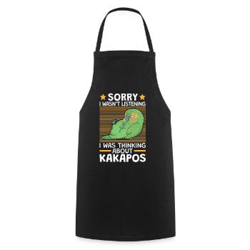 I thought of Kakapos flightless parrot - Cooking Apron - black - Front - AI Model Male 185 dark (185cm)