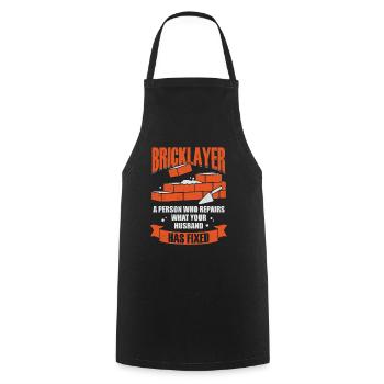 Funny Mason Master Mason Gift - Cooking Apron - black - Front - AI Model Male 185 dark (185cm)