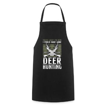 Buck Deer Hunting Hunter Vintage - Kochschürze - Schwarz - Vorne - AI Model Male 185 dark (185cm)