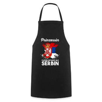 Prinzessin Serbe Serbisches Serbien - Kochschürze - Schwarz - Vorne - AI Model Male 185 dark (185cm)