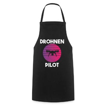 Drohnenpilot Spruch - Kochschürze - Schwarz - Vorne - AI Model Male 185 dark (185cm)