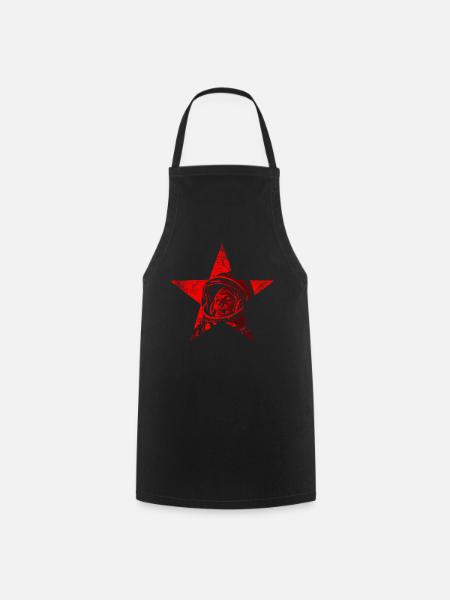 Youri Gagarine - Premier homme dans l’espace - Tablier de cuisine - noir
