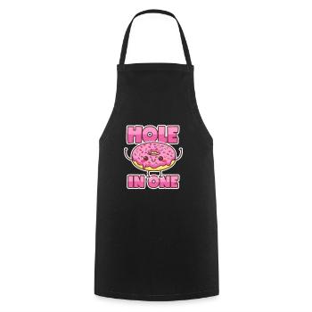 Donut: Hole In One - Cooking Apron - black - Front - AI Model Male 185 dark (185cm)