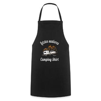 Wohnwagen lustig Camping Camper Camperin - Kochschürze - Schwarz - Vorne - AI Model Male 185 dark (185cm)