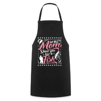 Mother Fishing - Cooking Apron - black - Front - AI Model Male 185 dark (185cm)
