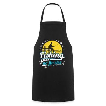 Nothing Fishing - Cooking Apron - black - Front - AI Model Male 185 dark (185cm)