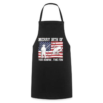 Merry 18th Biden - Cooking Apron - black - Front - AI Model Male 185 dark (185cm)
