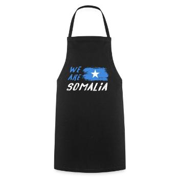 We are Somalia - Cooking Apron - black - Front - AI Model Male 185 dark (185cm)
