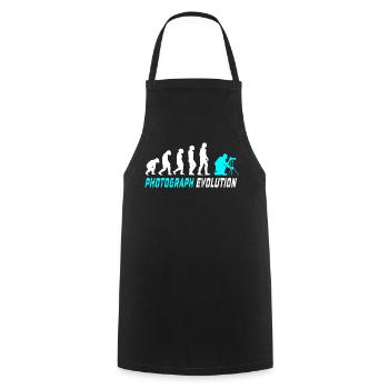 Photograph Evolution - Cooking Apron - black - Front - AI Model Male 185 dark (185cm)