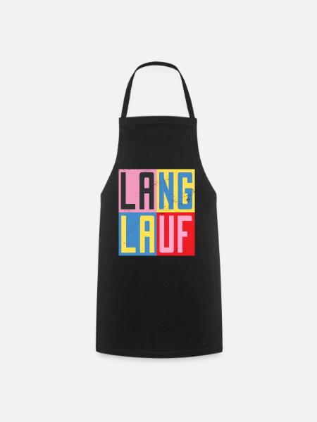 Langlauf Design - Kochschürze - Schwarz