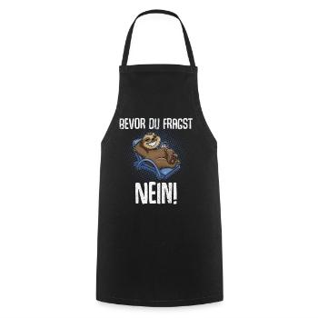 Bevor Du Fragst Nein! - Kochschürze - Schwarz - Vorne - AI Model Male 185 dark (185cm)