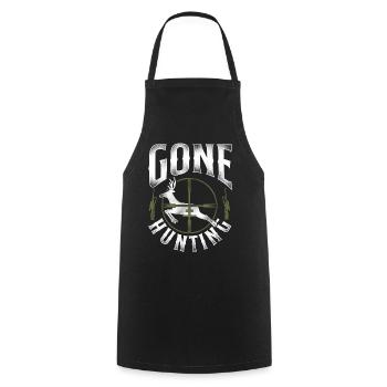 Buck Deer Hunting Hunter Vintage - Cooking Apron - black - Front - AI Model Male 185 dark (185cm)