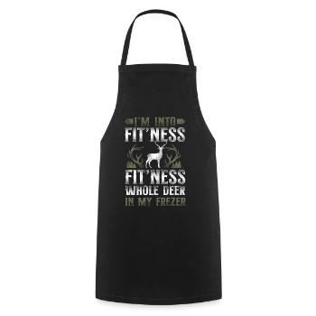 Buck Deer Hunting Hunter Vintage - Cooking Apron - black - Front - AI Model Male 185 dark (185cm)
