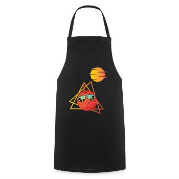 80s lychee - Cooking Apron - black - Front - AI Model Male 185 dark (185cm)