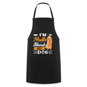 I Am Mutts About Dog Beagle Funny - Cooking Apron - black - Front - AI Model Male 185 dark (185cm)