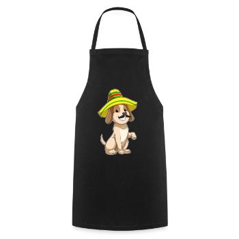 Sombrero pour chien - Tablier de cuisine - noir - Devant - AI Model Male 185 dark (185cm)
