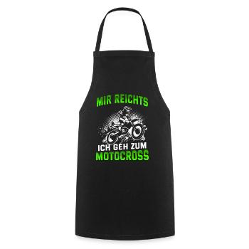 Motocross Tshirt Für Herren Damen Enduro Supermoto - Kochschürze - Schwarz - Vorne - AI Model Male 185 dark (185cm)