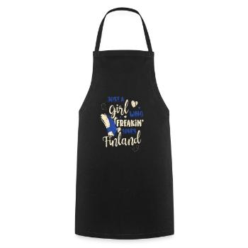 Finlande - Tablier de cuisine - noir - Devant - AI Model Male 185 dark (185cm)
