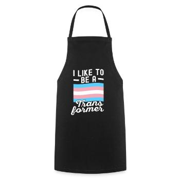 Trans Transgender Transsexual Gift Queer - Cooking Apron - black - Front - AI Model Male 185 dark (185cm)