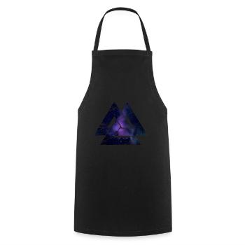 Valknut Wotan Knot Viking Warriors Norsemen - Cooking Apron - black - Front - AI Model Male 185 dark (185cm)